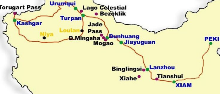 Mapa Ruta Seda China