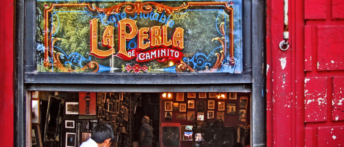 Café La Perla en el barrio de La Boca